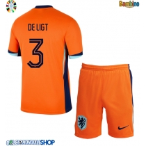 Maglie da calcio Olanda Matthijs de Ligt #3 Prima Maglia Bambino Europei 2024 Manica Corta (+ Pantaloni corti)